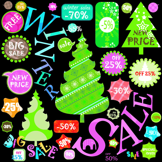 free vector Christmas label 02 vector